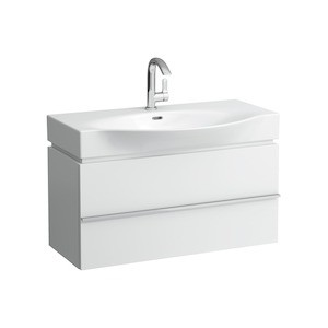 Kúpeľňová skrinka pod umývadlo Laufen Case 89,3x37,5x46,2 cm biela lesk H4012520754751