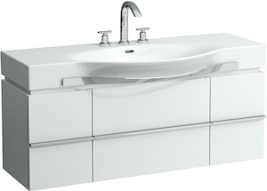 Kúpeľňová skrinka pod umývadlo Laufen Case 119,3x37,5x46,2 cm biela lesk H4013010754751