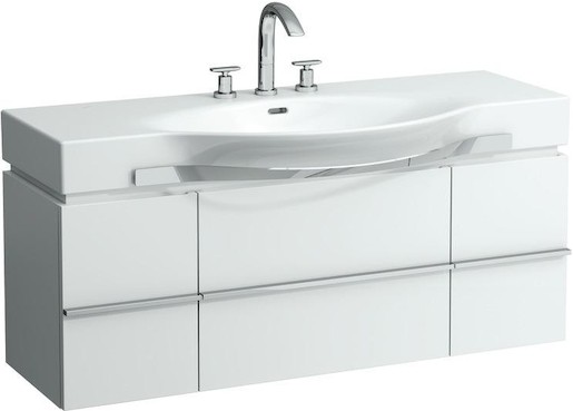 Kúpeľňová skrinka pod umývadlo Laufen Case 119,3x37,5x46,2 cm biela lesk H4013010754751
