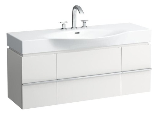 Kúpeľňová skrinka pod umývadlo Laufen Case 119,3x44x37,5 cm biela lesk H4013020754751