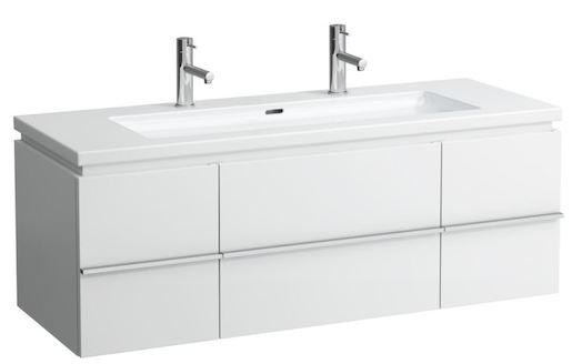 Kúpeľňová skrinka pod umývadlo Laufen Case 130x47,6x45,5 cm biela H4013120754631