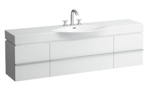 Kúpeľňová skrinka pod umývadlo Laufen Case 179x37,5x46,2 cm v dekore vápnenie dub H4014020755191