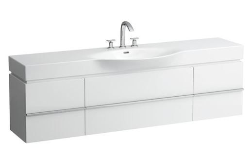 Kúpeľňová skrinka pod umývadlo Laufen Case 179x37,5x46,2 cm v dekore antracitový dub H4014020755481