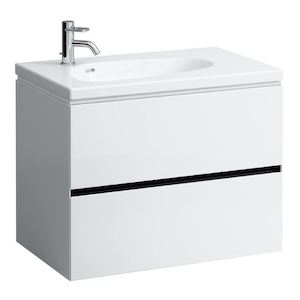 Kúpeľňová skrinka pod umývadlo Laufen Palomba 78,5x47,5x57,5 cm biela mat H4072021802201