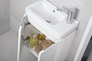 Kúpeľňová skrinka pod umývadlo Jika Cubito 45x24,1x48 cm biela H40J4202005001