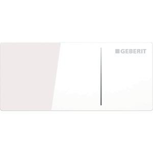 Ovládacie tlačidlo na splachovanie Geberit Omega70, sklo/biela 115.084.SI.1