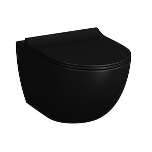 WC doska VitrA Sento duroplast čierna matná 120-083R009