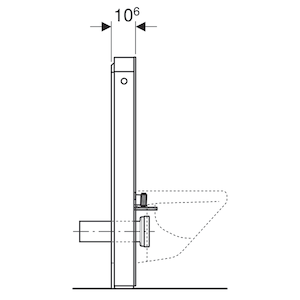 Sanitárny modul Geberit Monolith pre závesné WC, 101 cm, spodný prívod vody, čierna 131.021.SJ.5