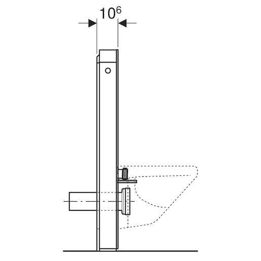 Sanitárny modul Geberit Monolith pre závesné WC, 101 cm, spodný prívod vody, čierna 131.021.SJ.5
