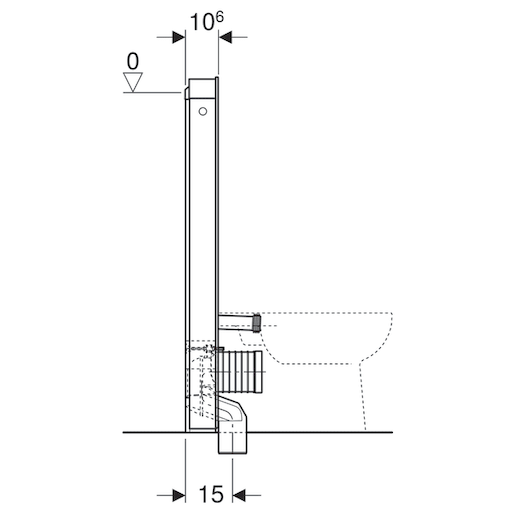 Sanitárny modul Geberit Monolith pre stojace WC, 114 cm 131.033.SJ.5