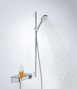 Vaňová batéria Hansgrohe ShowerTablet Select 300 bez sprchového setu 150 mm biela/chróm 13151400