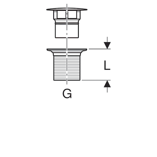 Odpadové ventil Geberit s voľným prívodom a krytom ventilu 152.050.21.1