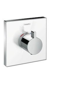 Termostat Hansgrohe Showerselect Glass bez podomietkového telesa biela / chróm 15734400