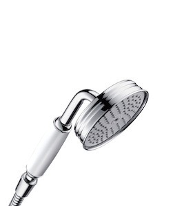Elegantná ručná sprcha so zaujímavým dizajnom od známeho výrobcu Hansgrohe, s rpzmermi sprchovej hlavice 100 mm, maximálnym prietokom 16 l / m, kovovým plášťom, je vhodným výberom do každej kúpeľne. Sprcha je vhodná pre batérie na montáž na okraj vane či vaňový sokel a je vhodná pre prietokový ohrievač.