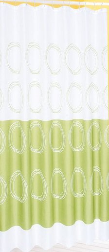 Závěs 180x180cm,100% polyester,B/zelená 16475