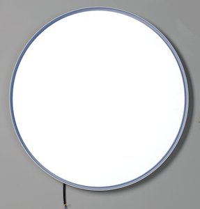 Zrkadlo s LED osvetlením Sapho Float 60x60 cm biela lesklá 22559