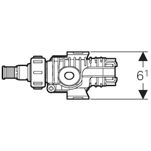 Napúšťací ventil Geberit Unifil pre splachovacie nádržky pod omietku 240.715.00.1