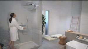 Hlavová sprcha Hansgrohe Rainmaker Select vrátane sprchového ramená biela/chróm 24003400
