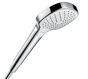 Dizajnová ručná sprcha Croma Select od známej spoločnosti Hansgrohe, s veľkosťou 11 cm, je vďaka svojim technológiám a elegantnému prevedeniu vhodným výberom do každej modernej kúpeľne.