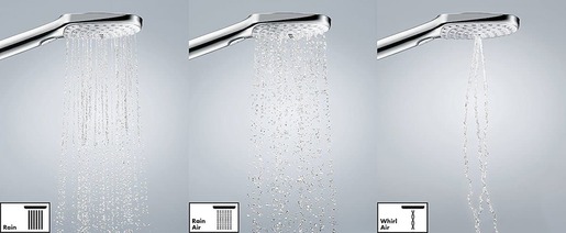 Sprchový systém Hansgrohe Raindance Select S na stěnu s termostatickou batériou biela/chróm 27129400