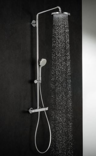 Sprchový systém Hansgrohe Croma na stěnu s termostatickou batériou chróm 27188000