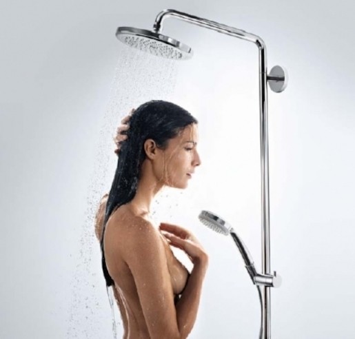 Sprchový systém Hansgrohe Croma na stěnu bez batérie chróm 27224000