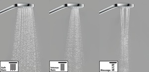 Sprchový systém Hansgrohe Croma Select E na stěnu s termostatickou batériou biela/chróm 27256400