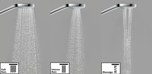 Sprchový systém Hansgrohe Croma Select E na stěnu s termostatickou batériou biela/chróm 27256400