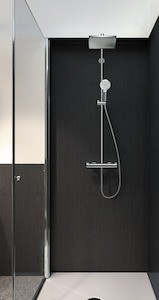 Sprchový systém Hansgrohe Crometta E na stěnu s termostatickou batériou chróm 27271000