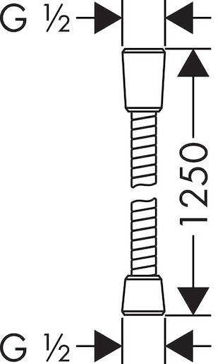 Sprchová hadica Hansgrohe Sensoflex so zámkom proti pretočeniu chróm 28132000