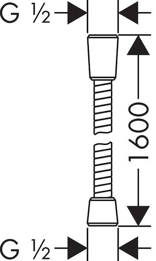 Sprchová hadica Hansgrohe Sensoflex so zámkom proti pretočeniu chróm 28136000