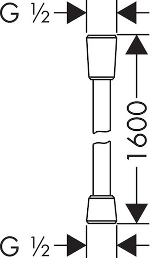 Sprchová hadica Hansgrohe Comfortflex so zámkom proti pretočeniu chróm 28168000