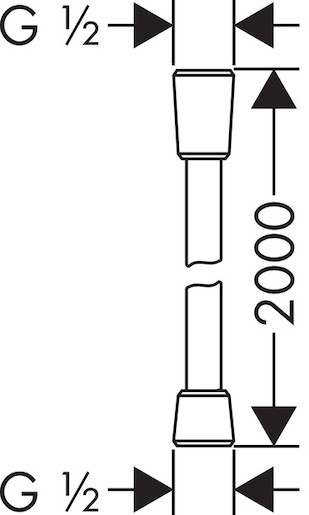 Sprchová hadica Hansgrohe Isiflex so zámkom proti pretočeniu chróm 28274000