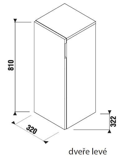 Kúpeľňová skrinka nízka Jika Cubito 32x32,2x81 cm biela H43J4211105001