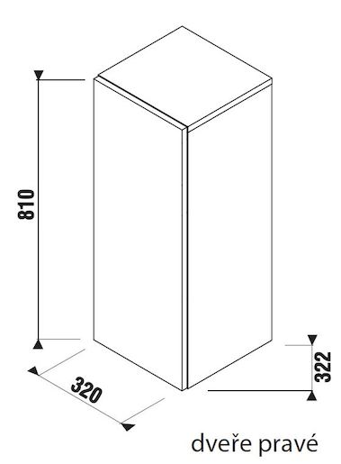 Kúpeľňová skrinka nízka Jika Cubito 32x32,2x81 cm v dekore tmavej borovice H43J4211204611