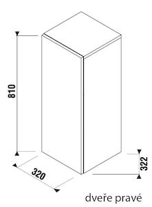 Kúpeľňová skrinka nízka Jika Cubito 32x32,2x81 cm dub H43J4211205191