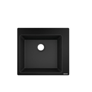 Granitový jednodrez vo farbe grafitová čierna s montážou na pracovnú dosku o rozmeru 56x51 cm a hĺbkou 19 cm. Vhodný pre montáž do skrinky o šírke 60 cm.