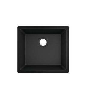 Granitový jednodrez vo farbe grafitová čierna so spodnou montážou o rozmeru 50x45 cm a hĺbkou 19 cm. Vhodný pre montáž do skrinky o šírke 60 cm.