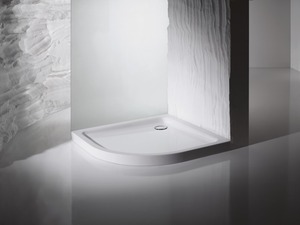 Sprchová vanička štvrťkruhová Kaldewei Arrondo 100x100 cm smaltovaná oceľ alpská biela 460530003001
