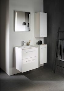 Kúpeľňová skrinka s umývadlom Geberit Selnova 60x50,2x65,2 cm biela lesk 501.236.00.1