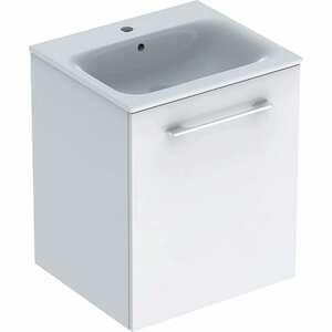 Kúpeľňová skrinka s umývadlom Geberit Selnova 55x50,2x65,2 cm biela lesk 501.248.00.1