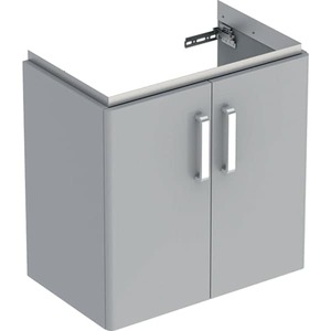 Kúpeľňová skrinka pod umývadlo Geberit Selnova 59,7x60,5x39,7 cm v šedej farbe 501.658.42.1