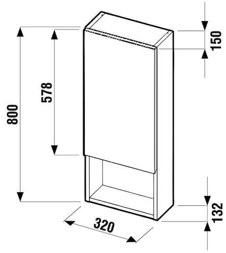 Kúpeľňová skrinka nízka Jika Lyra plus 32x15x80 cm biela H4531710383001