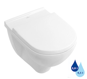 Nečakane iné, moderné wc. Nová kúpeľňová séria O.Novo je moderná, veľmi variabilná a vysoko kvalitná - za prekvapivo priaznivú cenu. WC závesné s hlbokým splachovaním. Zadný odpad. Spotreba vody 4,5 l.WC sedadlo nie je súčasťou výrobku.