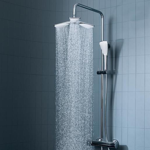 Sprchový systém Kludi Fizz na stěnu s termostatickou batériou chróm 6709505-00