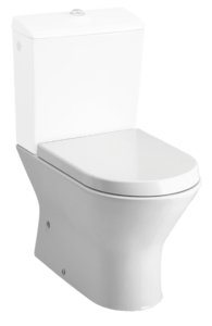 WC misa kombi s hlbokým splachovaním a Vario odpadom. Označenie Compact predstavuje skrátenú dĺžku WC misy 61,5 cm. Ušetríte tak miesto vo vašej kúpeľni.
