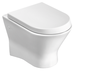 Závesné WC s otvoreným okruhom splachovania. Toto prevedenie uľahčuje umývanie toalety a znižuje tvorbu baktérií. Súčasťou dodávky nie je sedadlo. 
