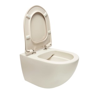 WC závesné VitrA Sento SmoothFlush taupe mat vrátane sedátka, zadný odpad 7848-020-6147