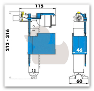Napúšťací ventil Nicoll ABU MULTIFLOW 794203