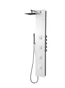Sprchový panel Polysan na stenu s pákovou batériou biela/chróm 80216